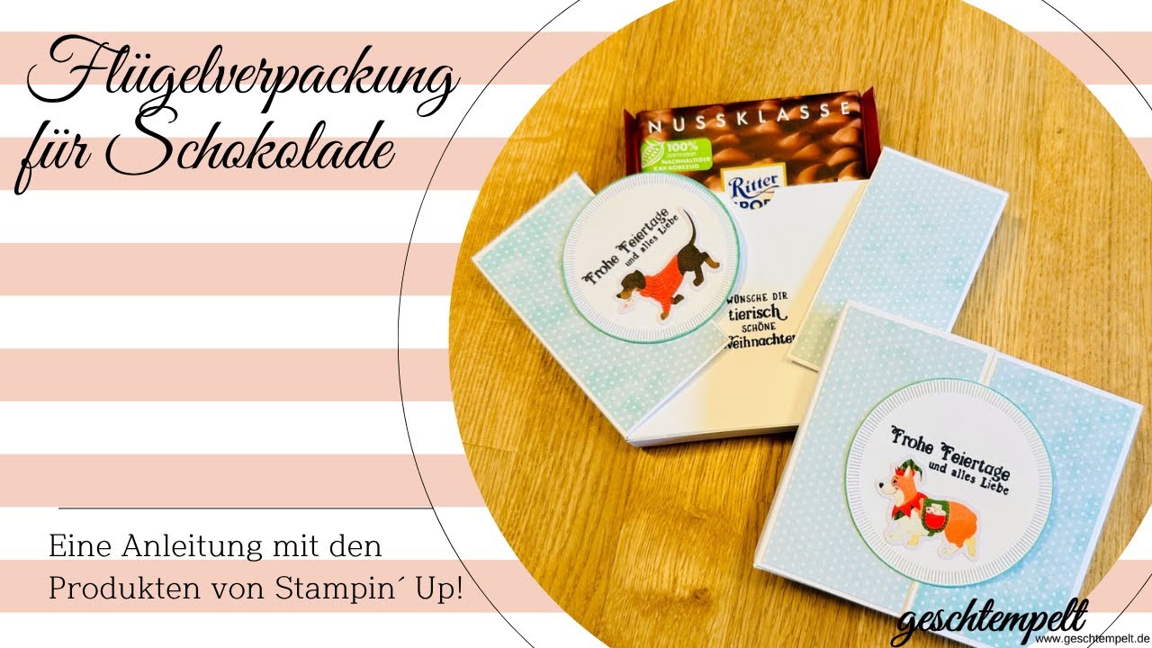 Flügelverpackung für Schokolade - eine Anleitung mit den Produkten von Stampin' Up!