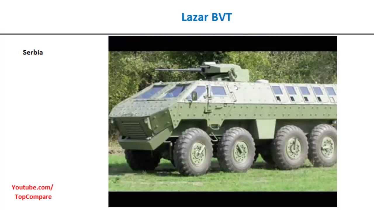 Lazar BVT versus KMW Grizzly, Armored Track all specs