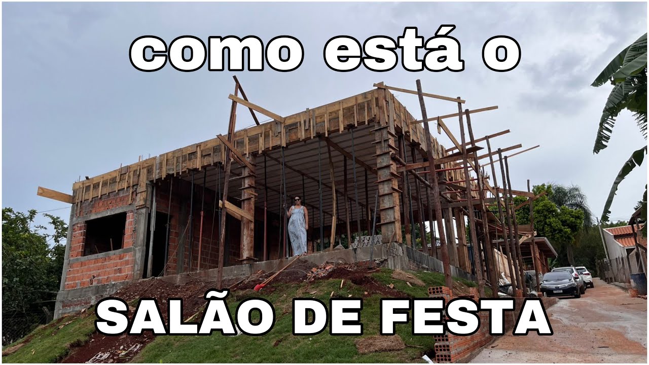 Vlog: diário da obra (salão de festas + tour pelo lago e pomar)