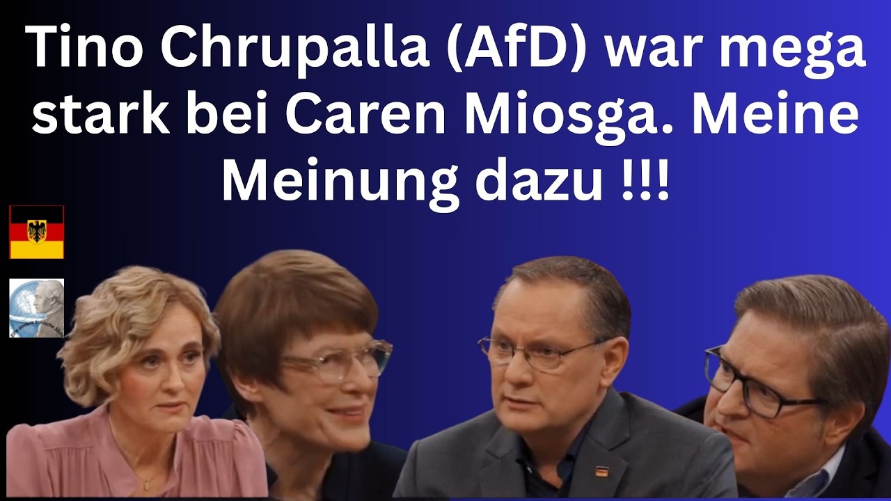 Sehr stark war Tino Chrupalla (AfD) bei Caren Miosga am 08. 02. 2026