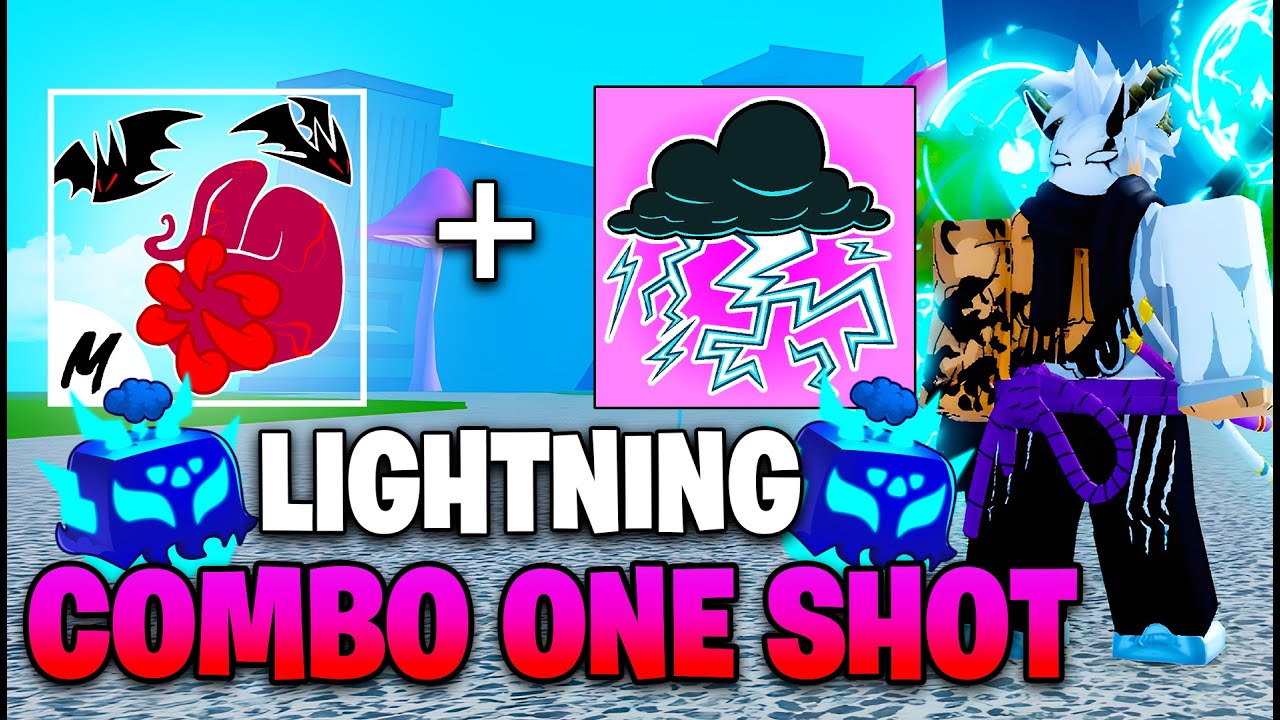 SIMPLESMENTE LIGHTNING... MELHOR COMBO DE RUMBLE E SANGUINE ART ONE SHOT NO BLOX FRUITS