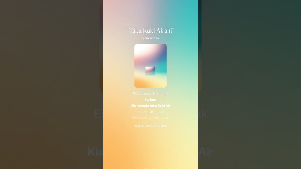 “Taku Kuki Airani, Kia Manuia Koe