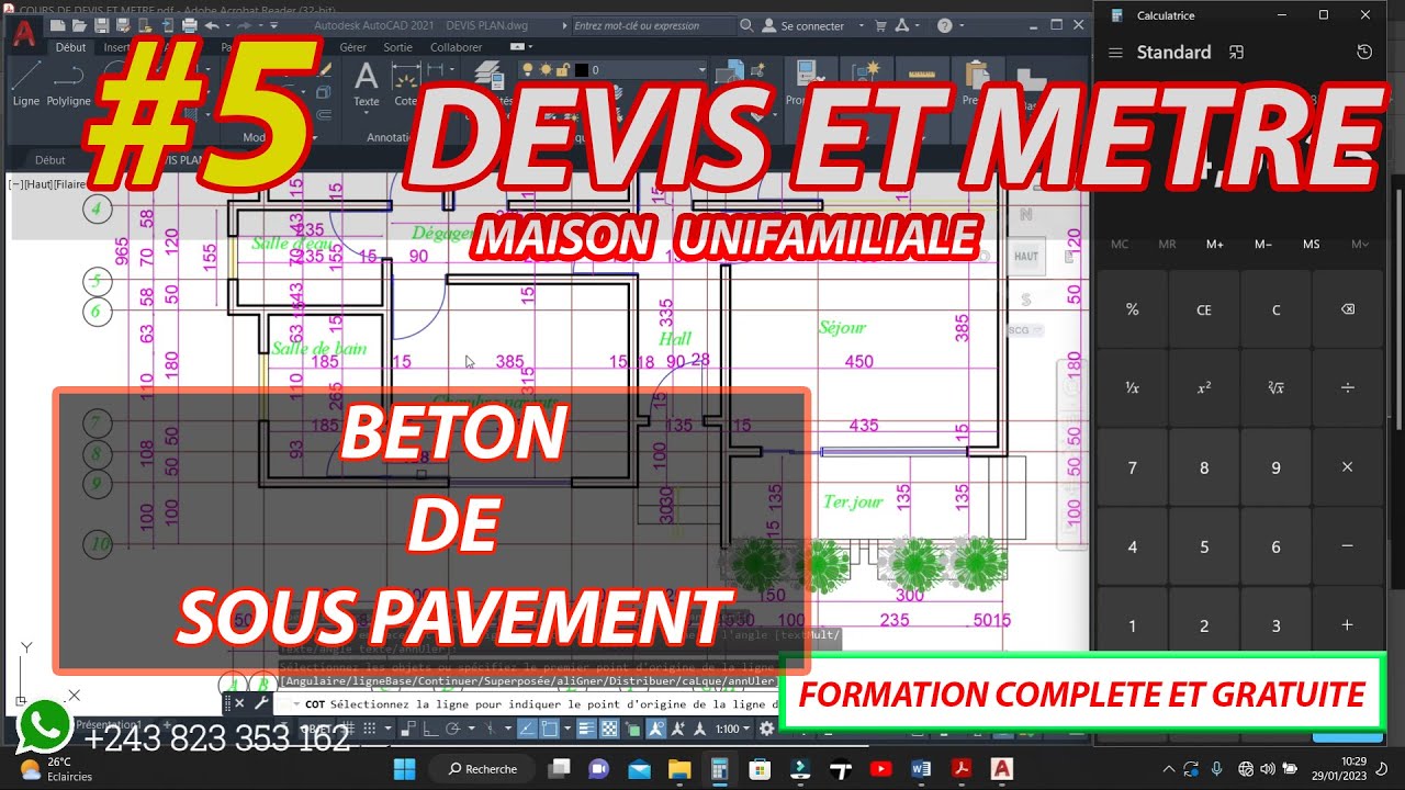 #5 DEVIS ET METRE- Comment calculer le nombre de sac de ciment pour une dalle