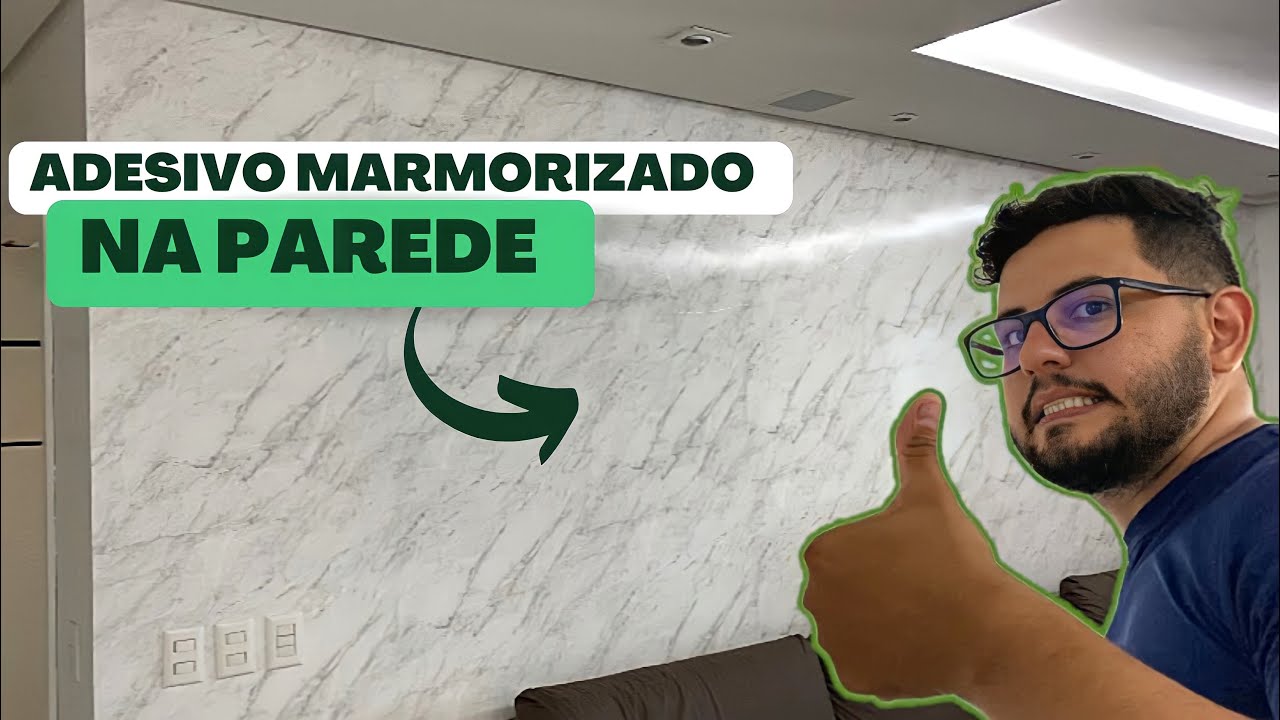 Como deixar a parede marmorizado com adesivo | Luan Dourado