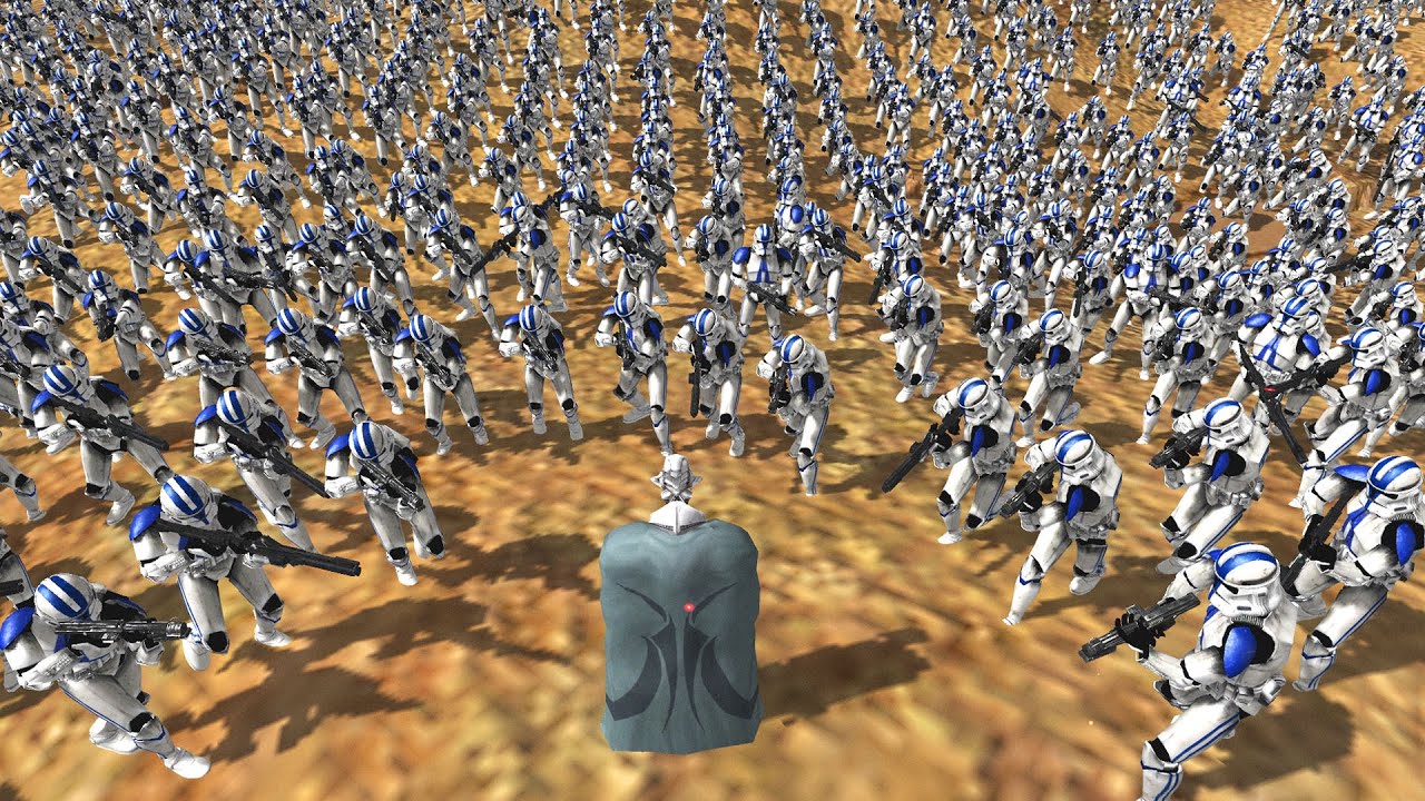Grievous Surrounded by 1,000 CLONE TROOPERS! - Men of War: Star Wars Mod Battle Simulator