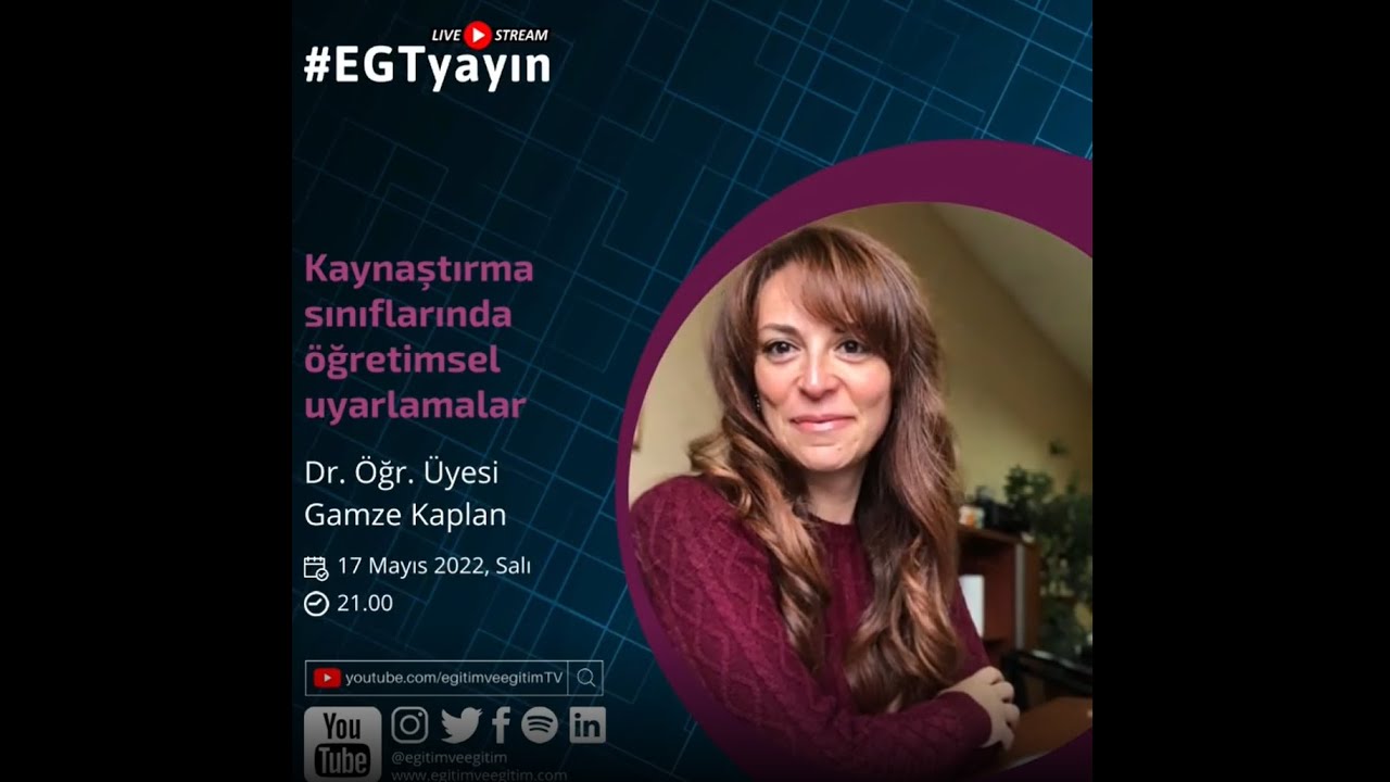 | Kaynaştırma Sınıflarında Öğretimsel Uyarlamalar | Dr.Öğr.Üyesi Gamze Kaplan | 17 Mayıs 2022 |