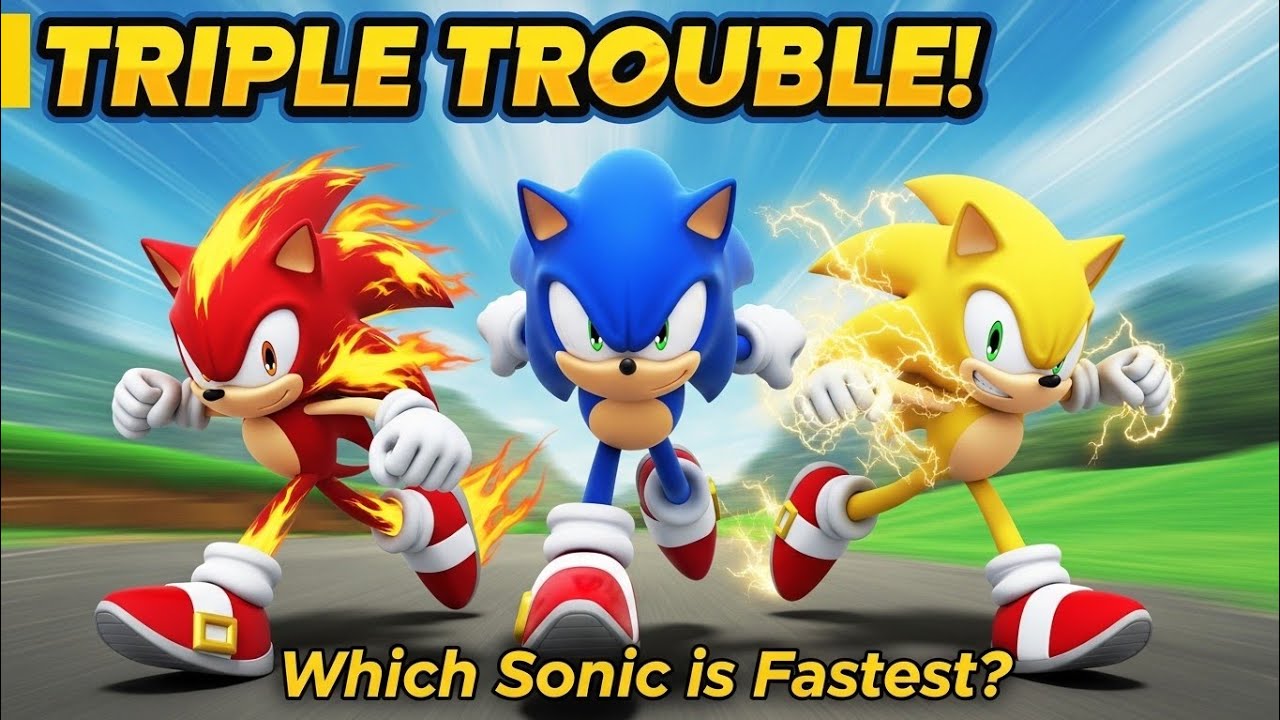 Orange Sonic vs Dark Enemy 🟠 Super Speed Battle