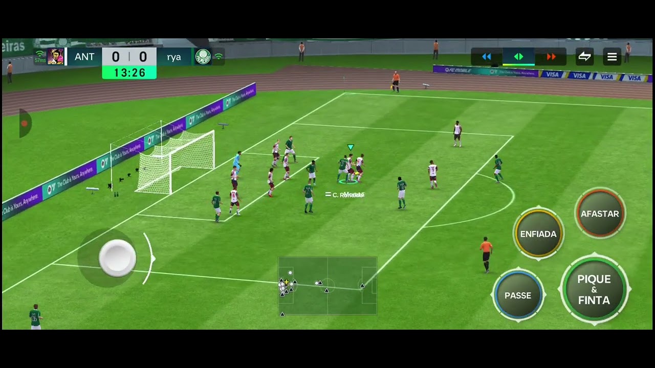 Jogando partida de fc mobile ida e vouta primo contra primo