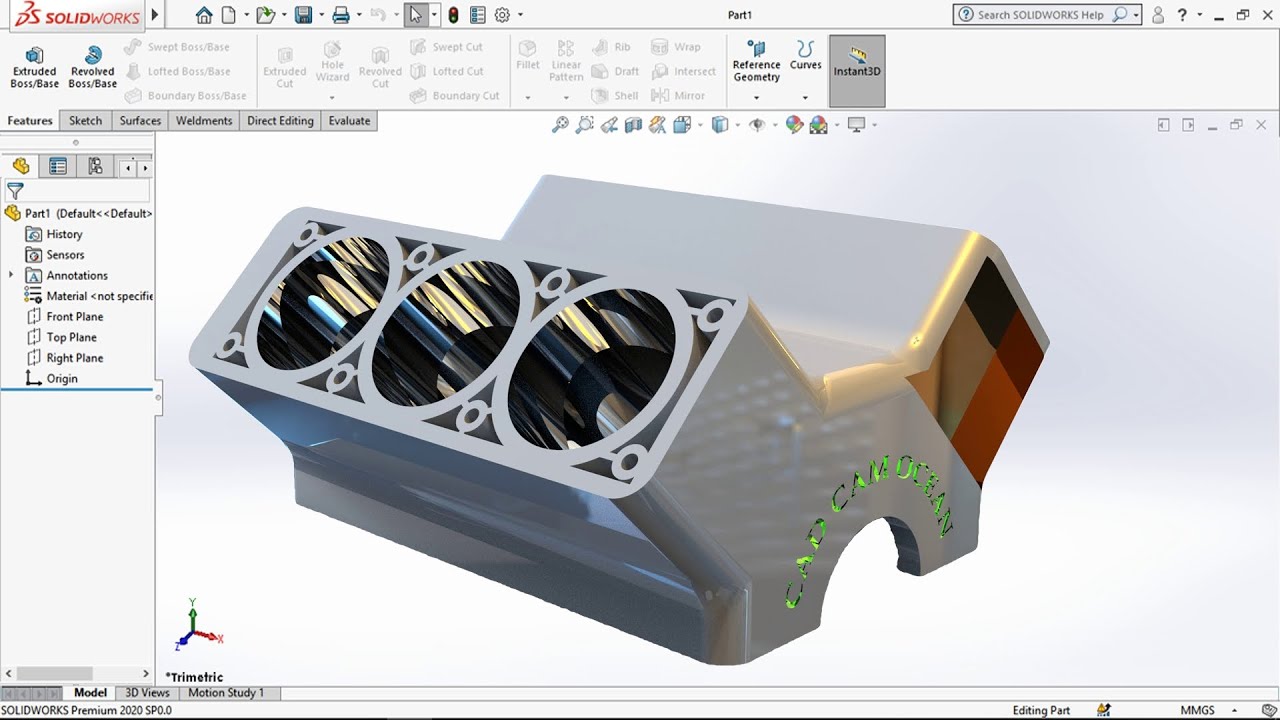 ENGINE BLOCK IN SOLIDWORKS 2020