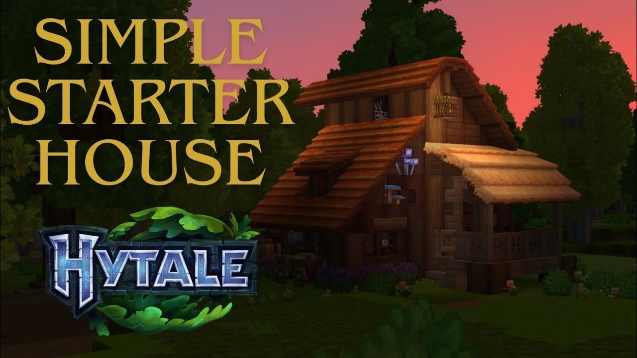 How to build a simple starter house In hytale