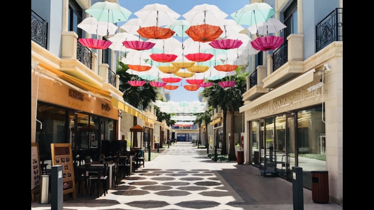 The walk at Al Seef Village ( The Owl Cafe - Boomah Cafe )