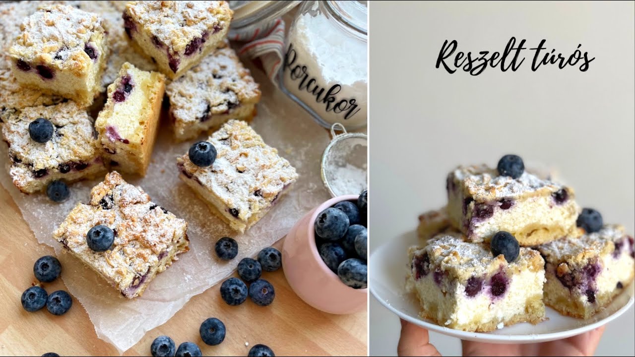 RESZELT TÚRÓS sütemény 🫐 egy kis áfonyával :) - BebePiskóta