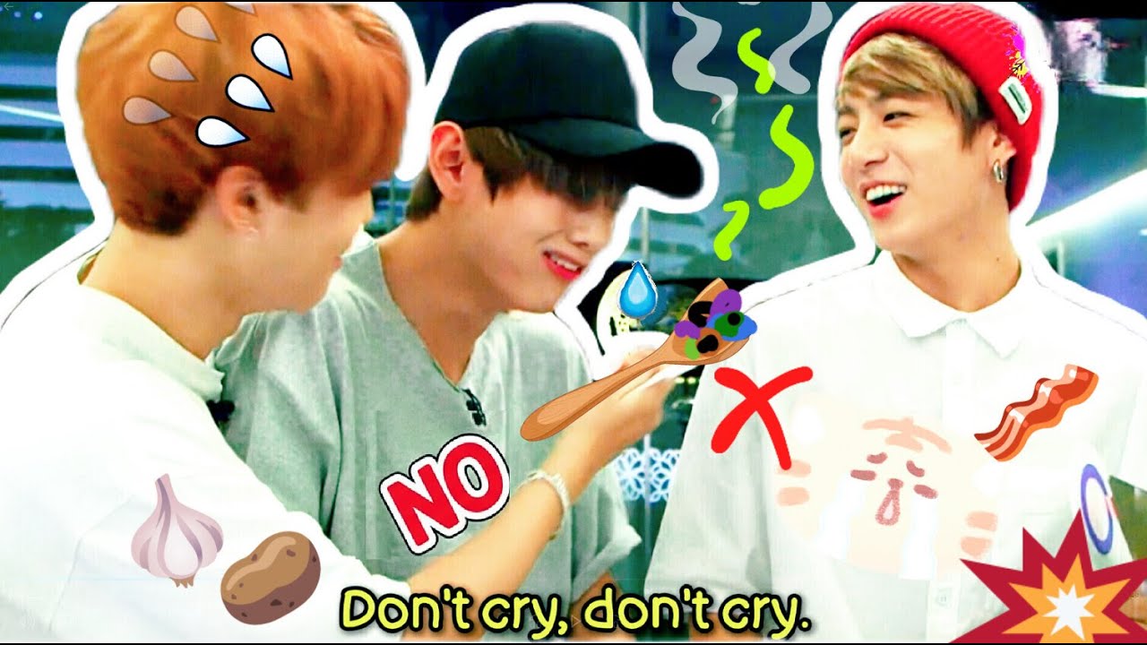 8 минут борьбы BTS с ужасной едой