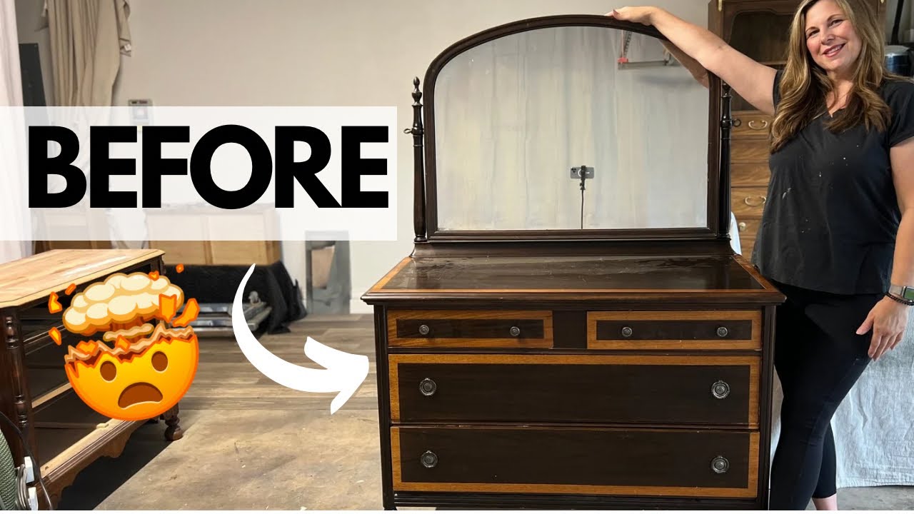 Incredible 97 year old Antique Dresser Makeover!