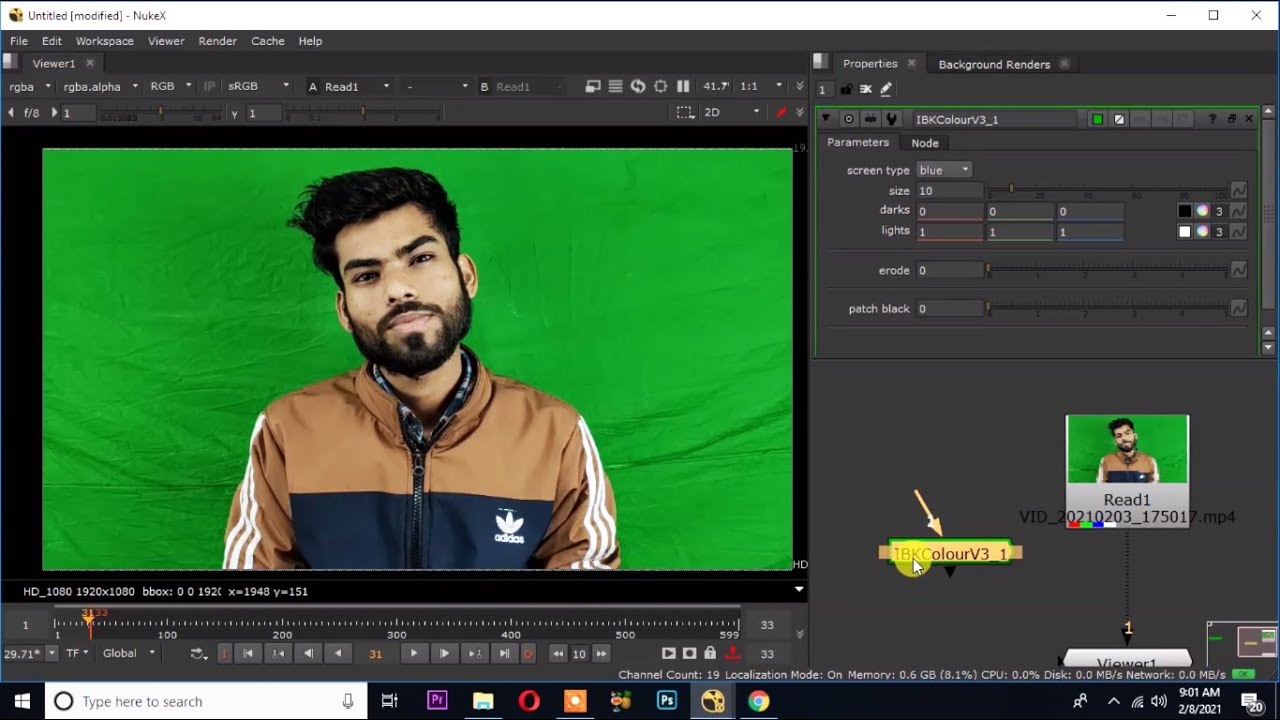 Nuke tutorial || How to remove green screen using IBK node || [HINDI] || Nuke