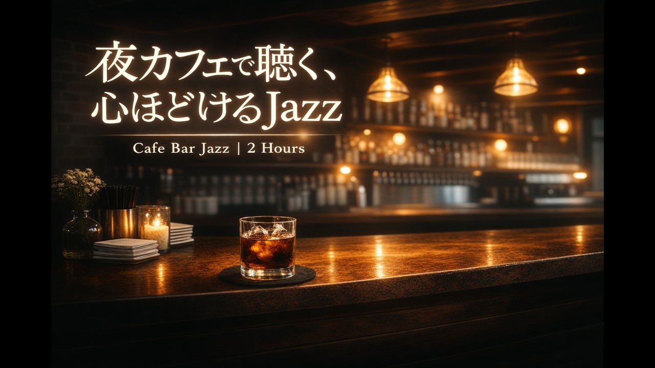 【夜カフェBGM】カフェバーに流れるしっとりジャズ｜作業・読書・リラックス｜Jazz Cafe Music 2Hours