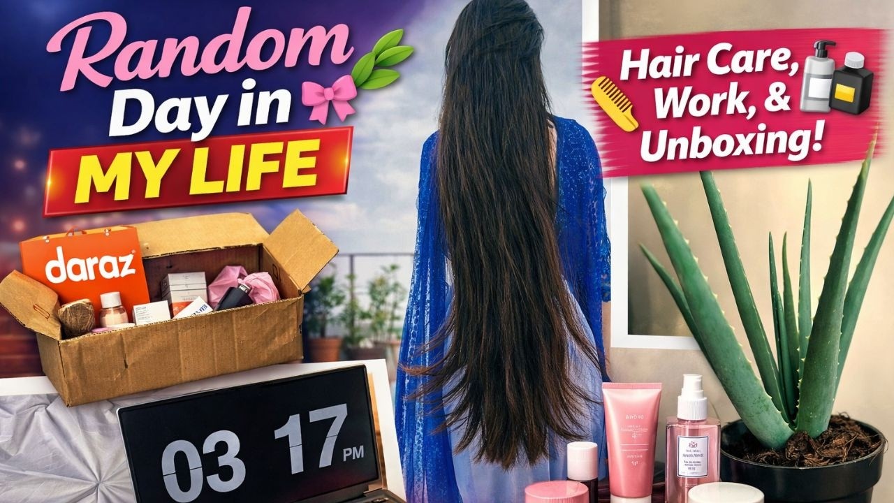 Random Day in my life 🌿🎀 Hair Care, Work, Daraz beauty products Unboxing