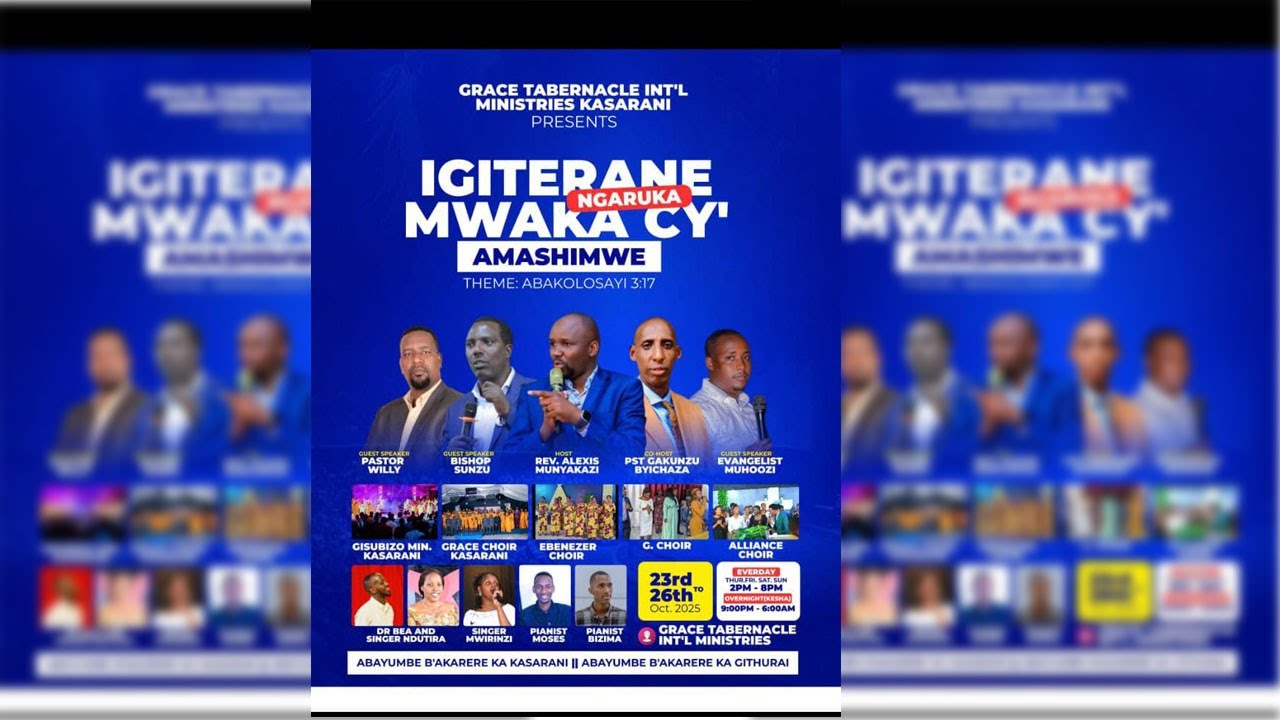 LIVE 🔴IGITERANE NGARUKAMWAKA CY,AMASHIMWE MURI GRACE TABERNACLE KASARANI