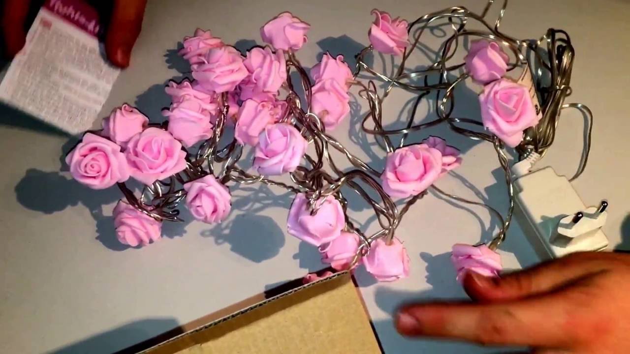 LED indoor fairy lights fairy light lights4fun pink unboxing and instructions