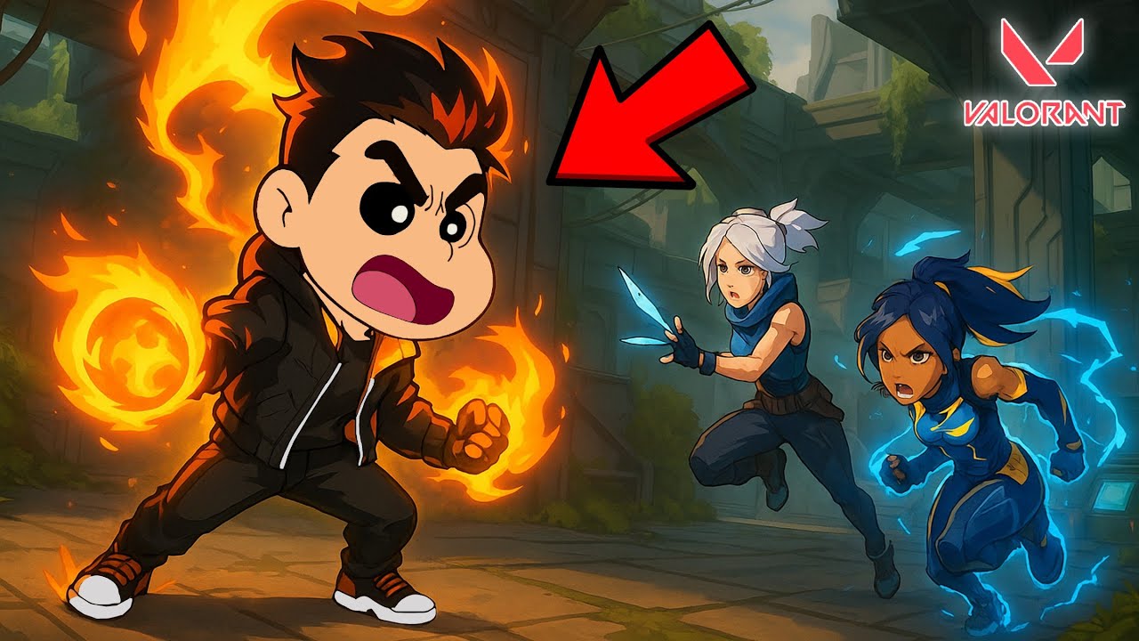 Shinchan Became Phoenix In Valorant 😱🔥 | Shinchan Playing Valorant | Funny Game 😂