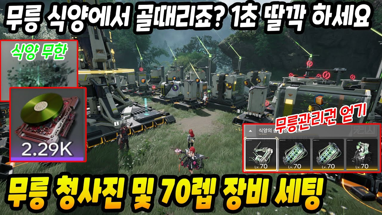무릉 공장 식양부터 골때리죠? 청사진 원버튼 딸깍 하세요(70렙 장비 세팅 추천) [명일방주 엔드필드]