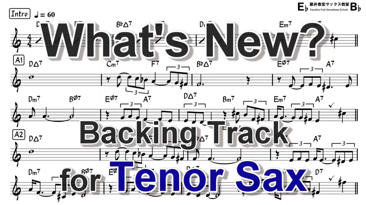 What's New? - Backing Track with Sheet Music for Tenor Sax