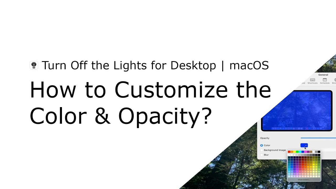 🔵How to Customize the Color & Opacity of the Screen Dimmer on Mac?