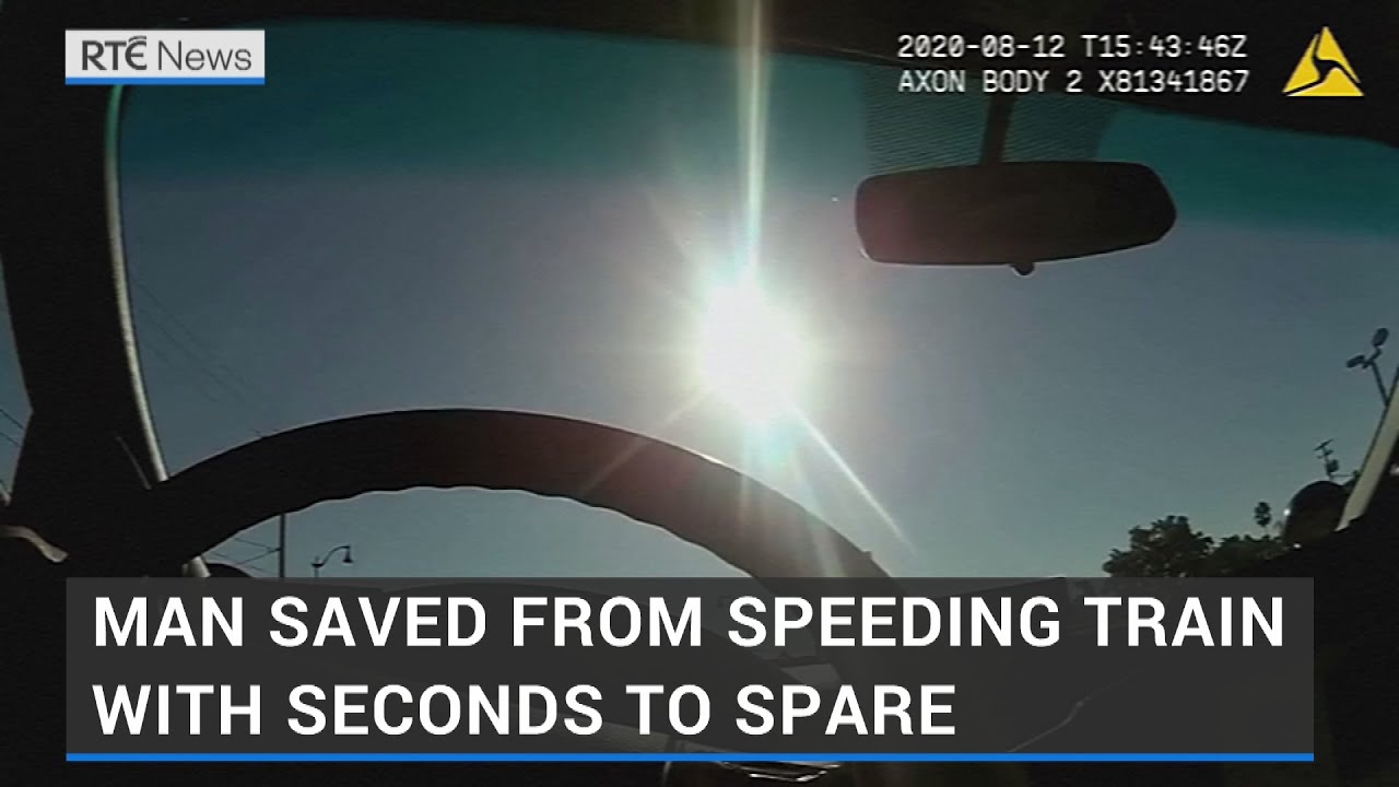 Man rescued from speeding train with seconds to spare