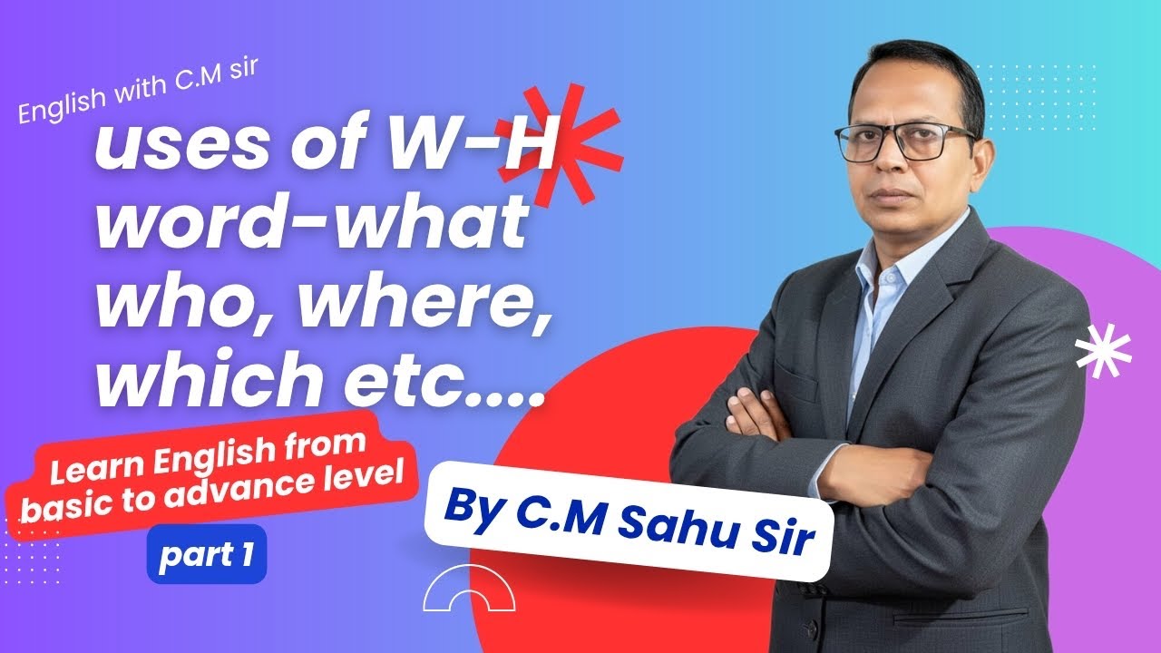 Use of WH -words Learn English from Basics | Spoken English for Beginners 🇬🇧✨
