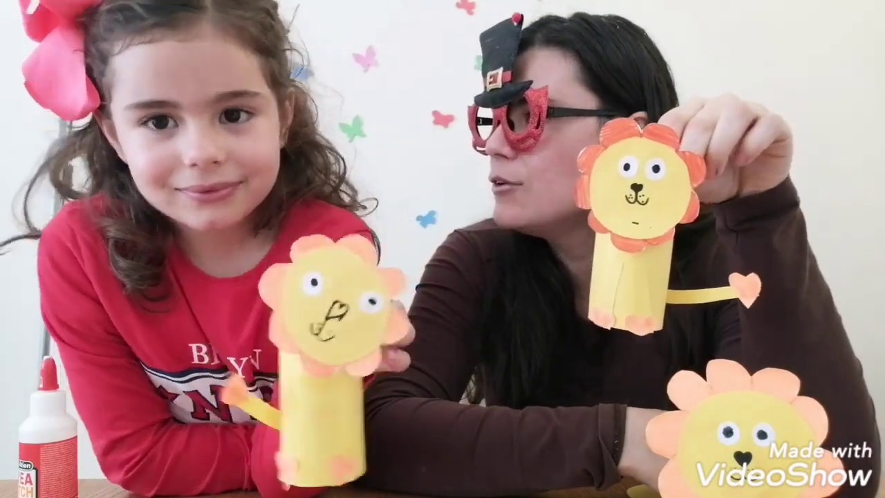 APRENDA A FAZER UM Leão 🦁 COM ROLO DE PAPEL HIGIENICO - DIY🦁