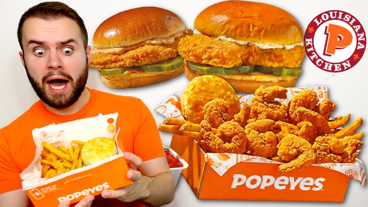 Popeyes Just Dropped 3 SEAFOOD ITEMS! Flounder Fish Sandwich + Shrimp Tackle Box NEW REVIEW!