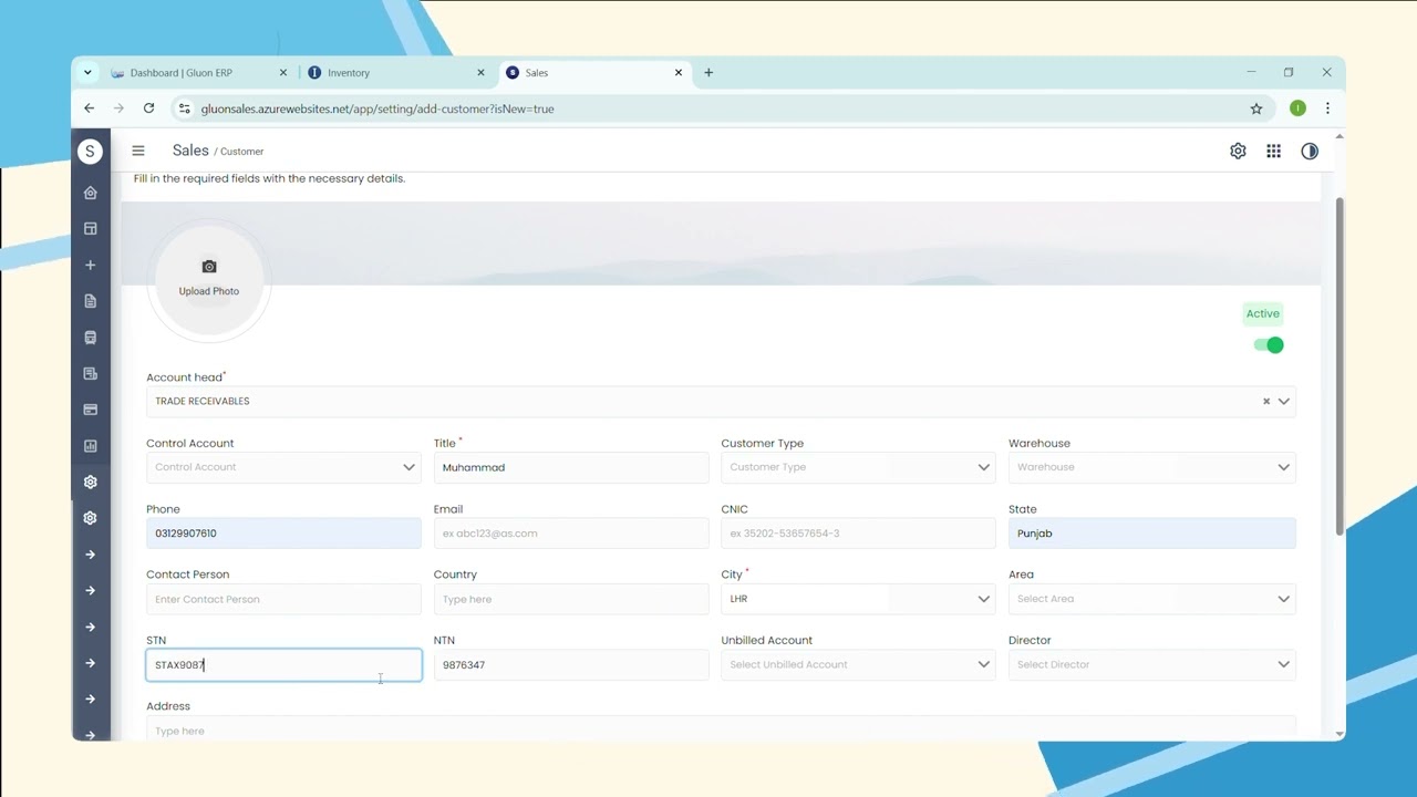 FBR Digital Invoice Integration in Gluon ERP
