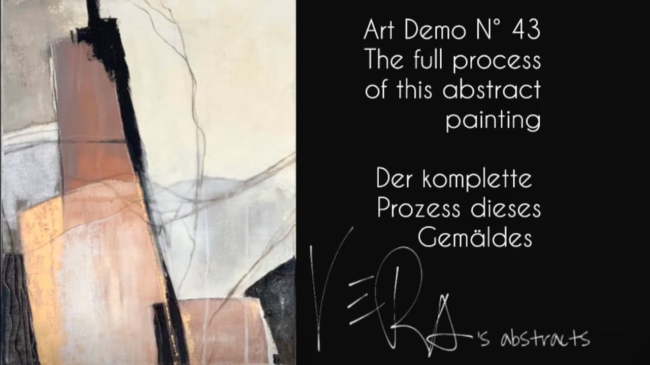 ArtDemo #43 Modern painting in a reduced color palette /Modernes Gemälde in reduzierter Farbpalette