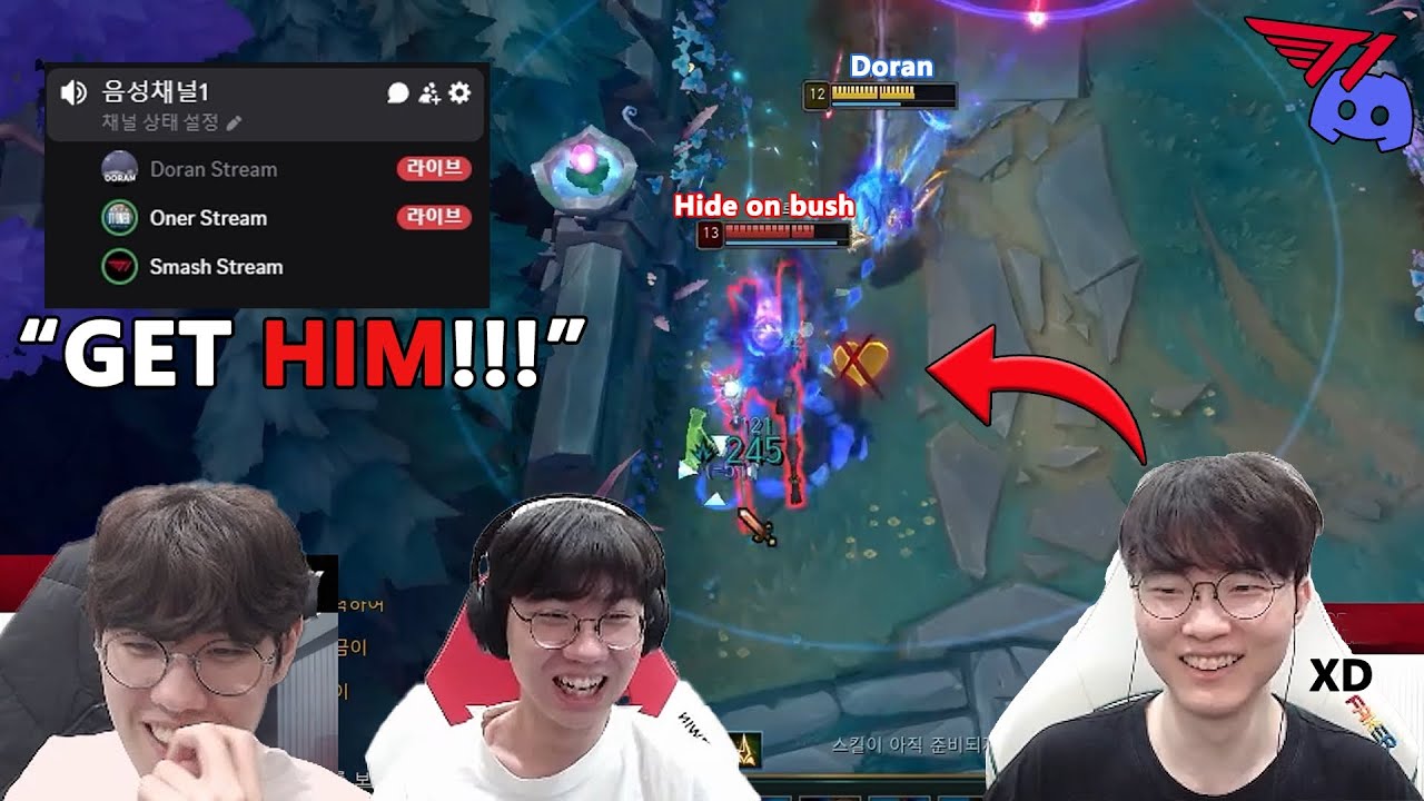 Oner, Doran and Smash All In a Discord Call Trying to Take Faker Down!