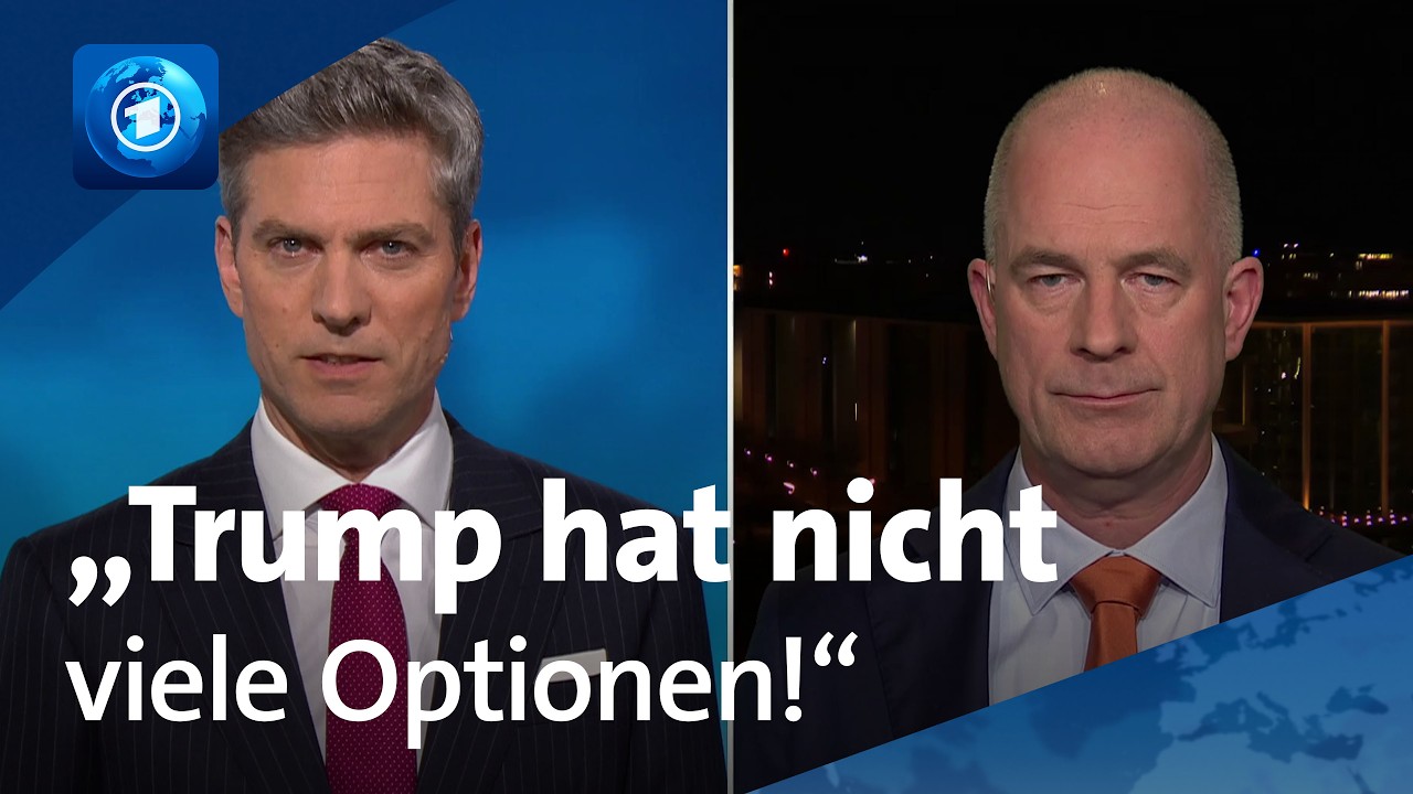 Trump droht mit Ausl&ouml;schung ganzer Zivilisation im Iran I tagesthemen Interview