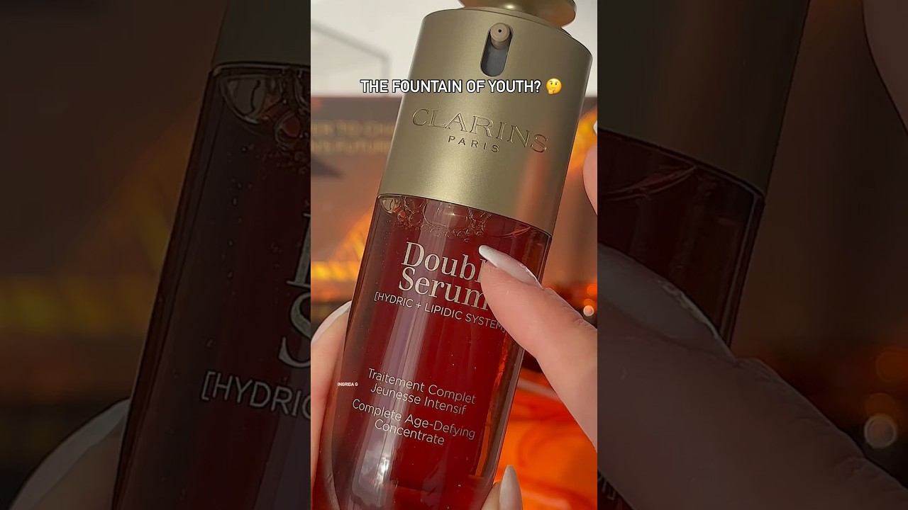Works like magic 🪄 clarins double serum #asmr #skincare #clarins #faceserum #antiwrinkle
