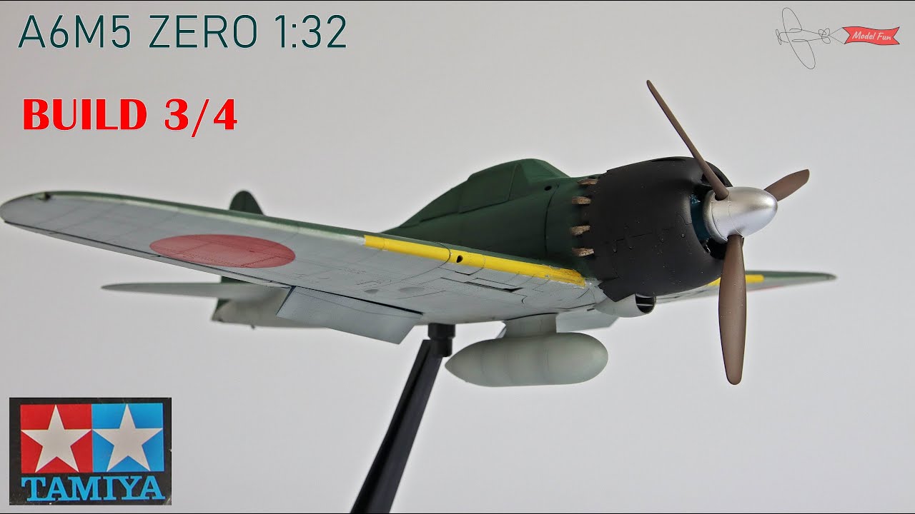 BUILD PART 3. A6M5 (Nakajima build) Zero Fighter Model 52. Tamiya 60318 1:32