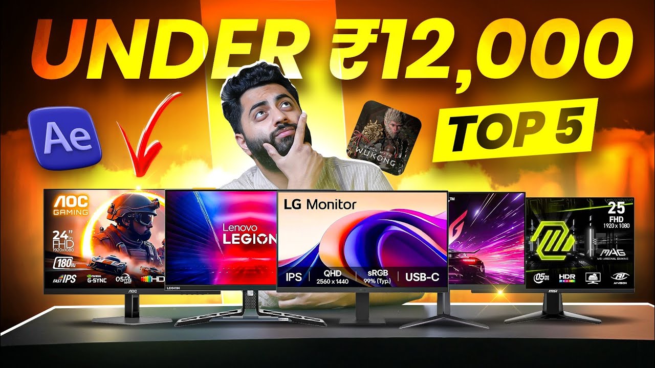 Best 5 Monitors Under ₹12,000 😍🔥