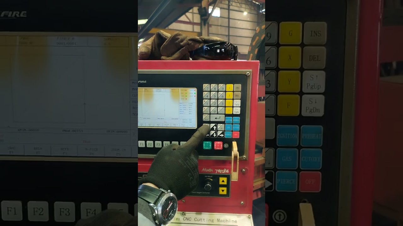 operación CNC Huawei  modo corte desde consola