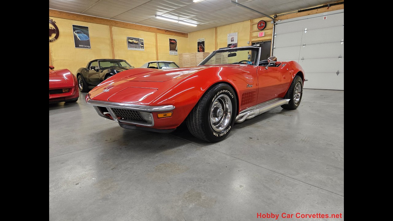 1970 Red Corvette C3 Convertible 4spd For Sale