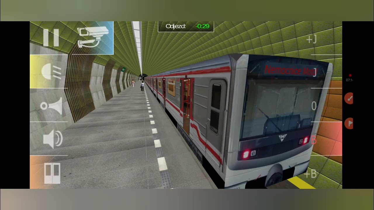Pražské metro na lince A celá trasa Depo Hostivař-Nemocnice Motol
