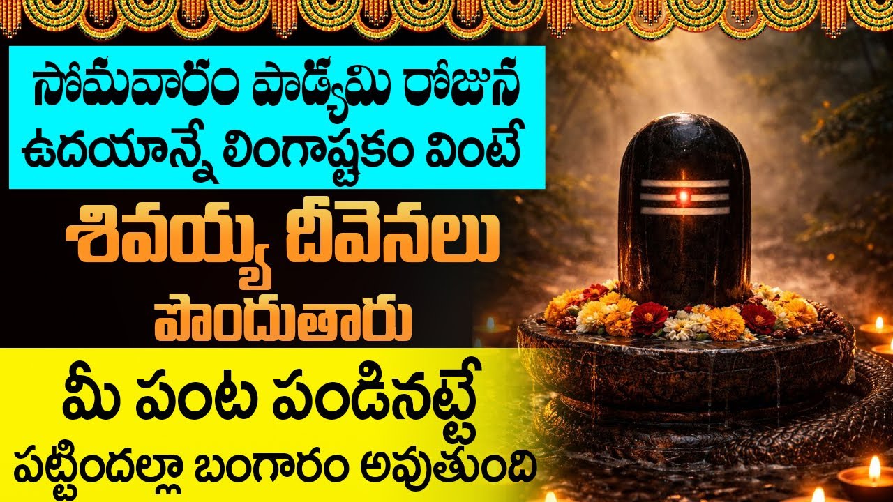 సోమవారం ఉదయాన్నే లింగాష్టకం విన్నారంటే వెంటనే శుభవార్త వింటారు | Lingashtakam
