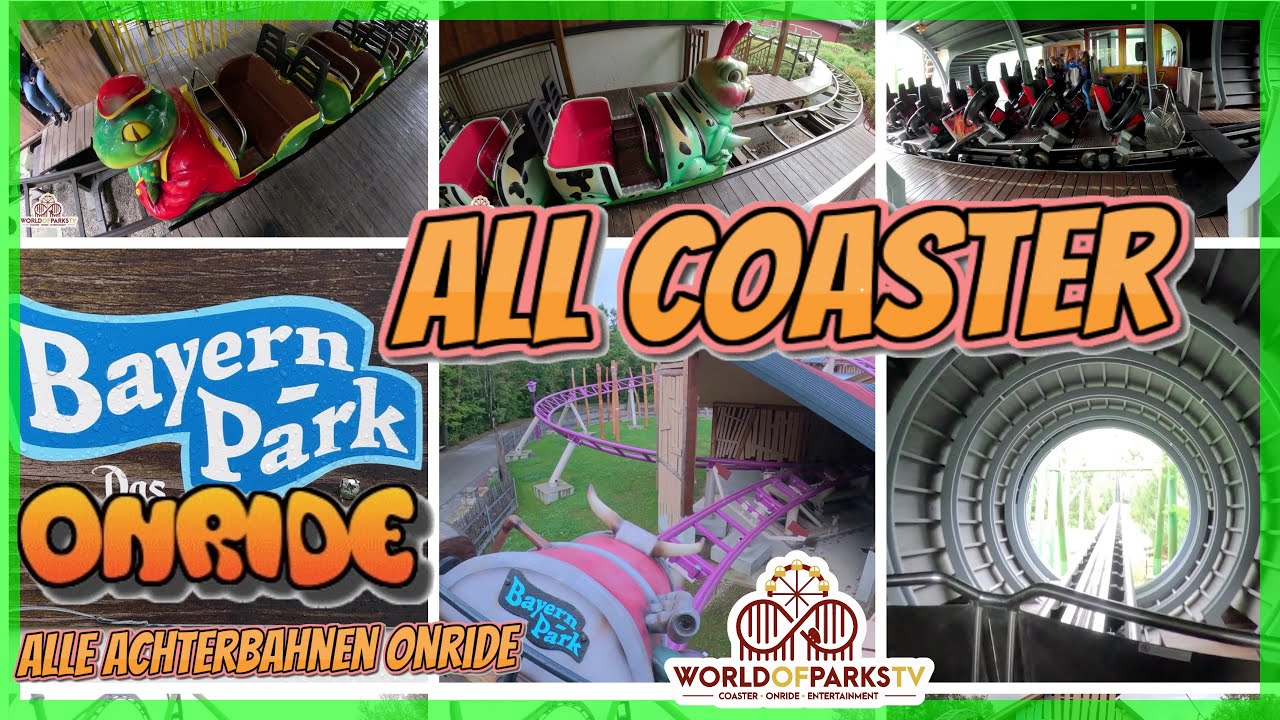 Alle Achterbahnen im Bayern Park - All Roller Coaster Bayernpark (4K Onride POV) Amusement Park Ride