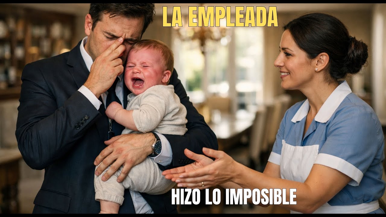 MILLONARIO NO LOGRABA CALMAR A SU BEBÉ… HASTA QUE LA EMPLEADA HIZO ALGO INESPERADO