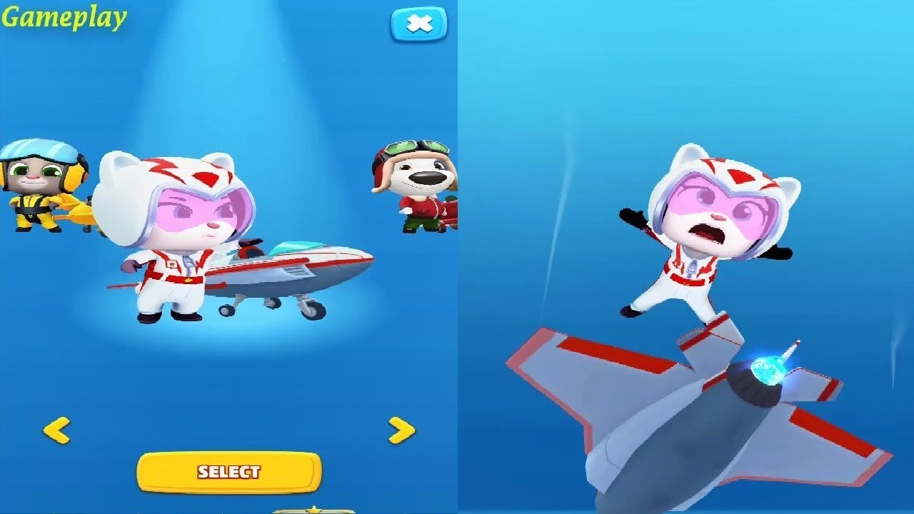 Talking Tom Sky Run Android IOS Gameplay HD  #11 -  TALKING ANGELA New Outfit Unlocked