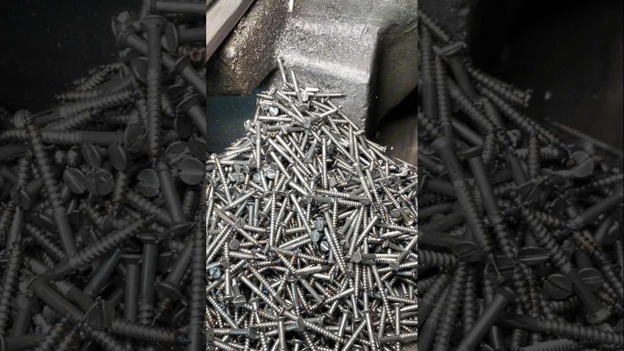 Automatically Wood Screws Making Process #ytshorts #factoryproducts #wood #woodscrews #asmr