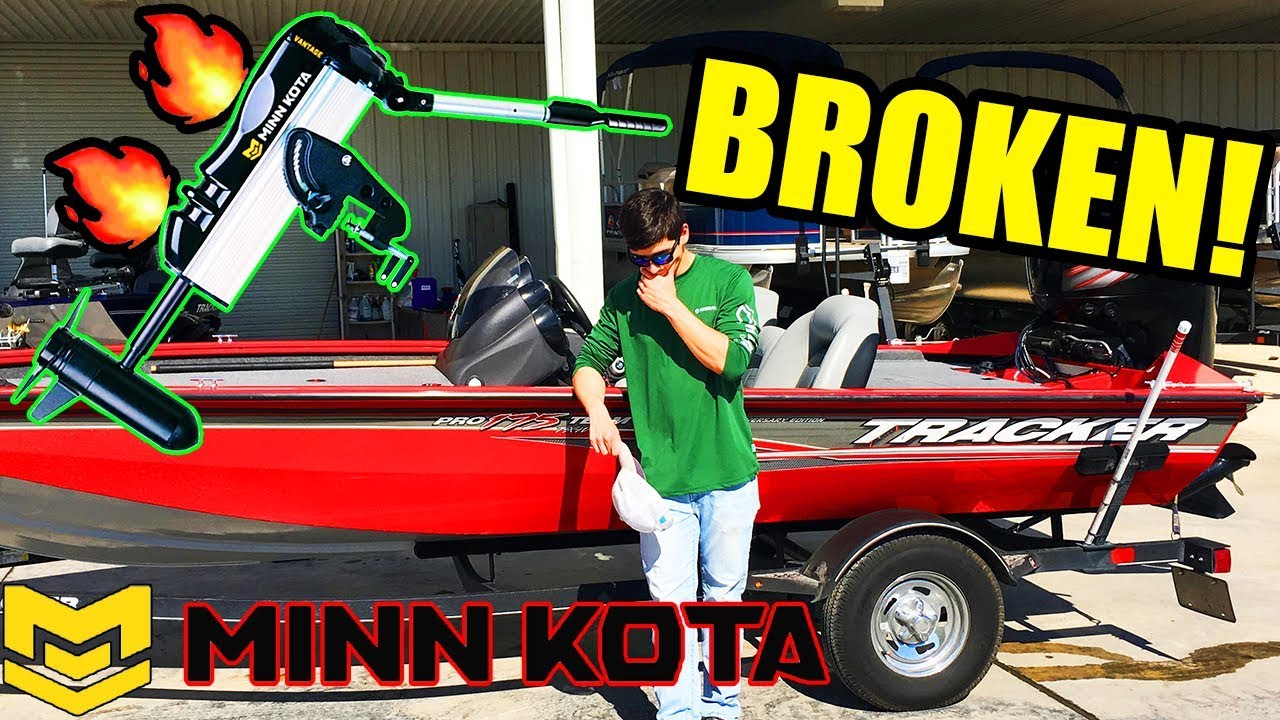 We Broke Our Bass Tracker 175 Minn Kota Trolling Motor.... (Bass Tracker Problems...)