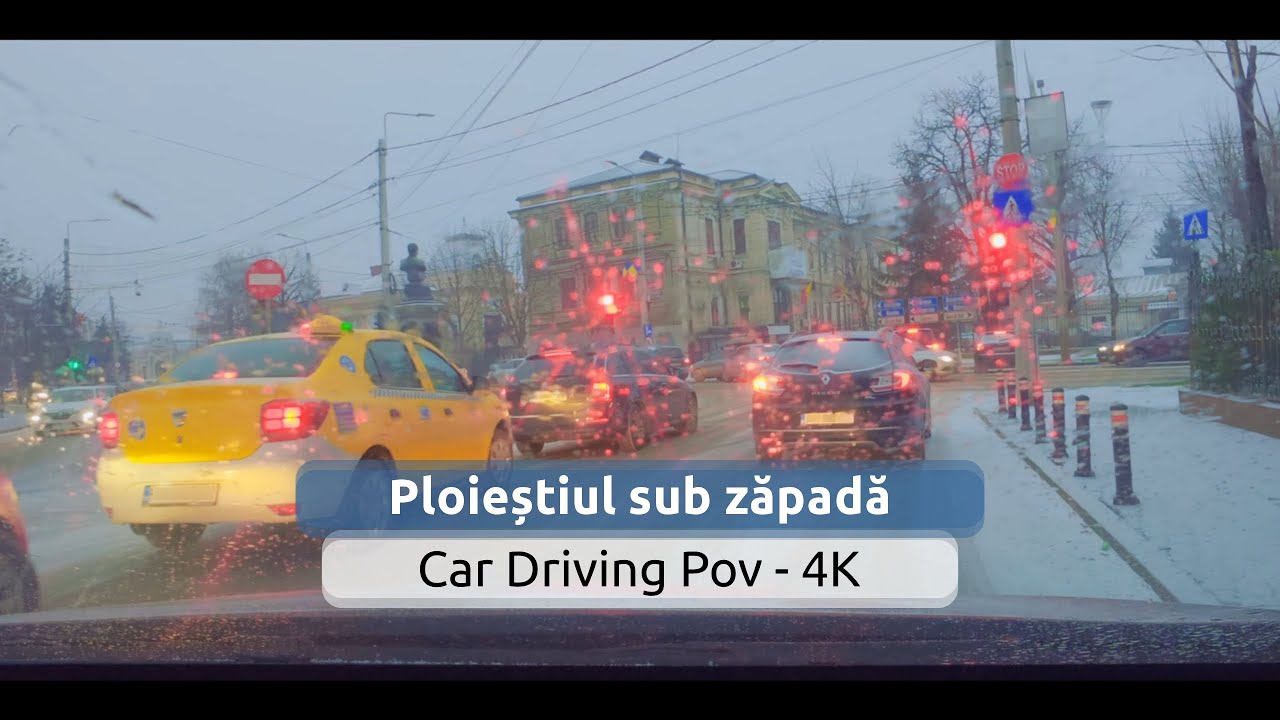 Ploieștiul sub zăpadă | Ianuarie 2026 | Car View POV - 4K