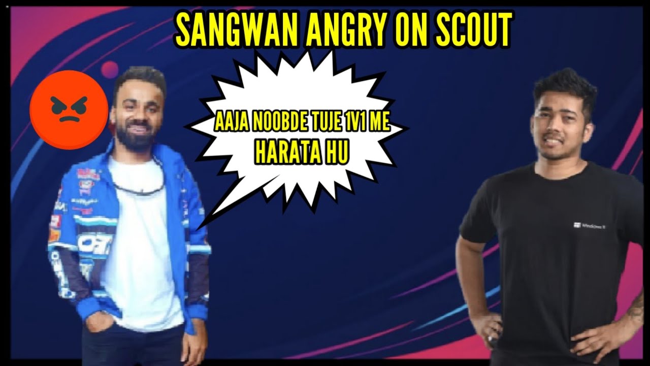 Sangwan angry on Scout 🤬🤬Sangwan challenge Scout 🤯🤯 #playground2 #comedy #vanshaj #carryminati