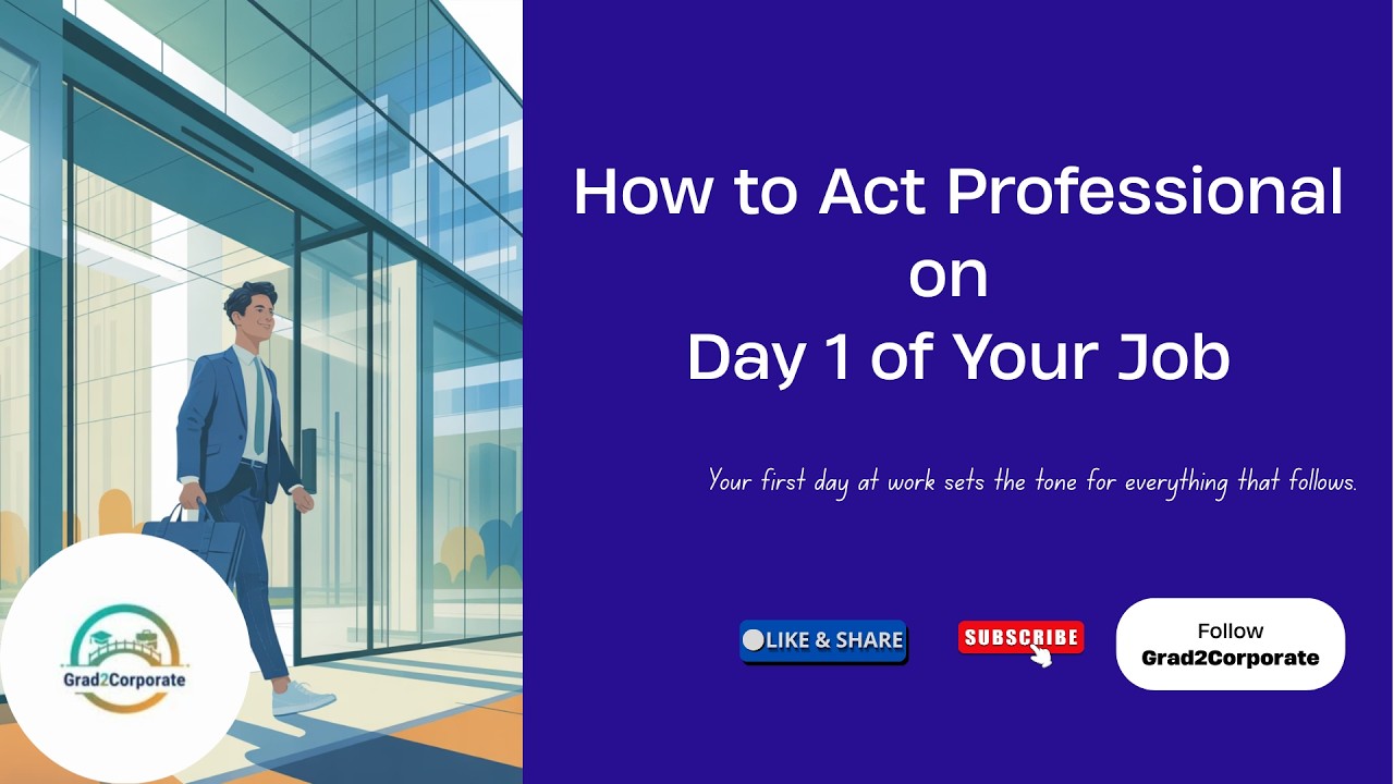 How to Act Professional on Day 1 of Your Job 🚀 | First Day at Work Tips for Freshers